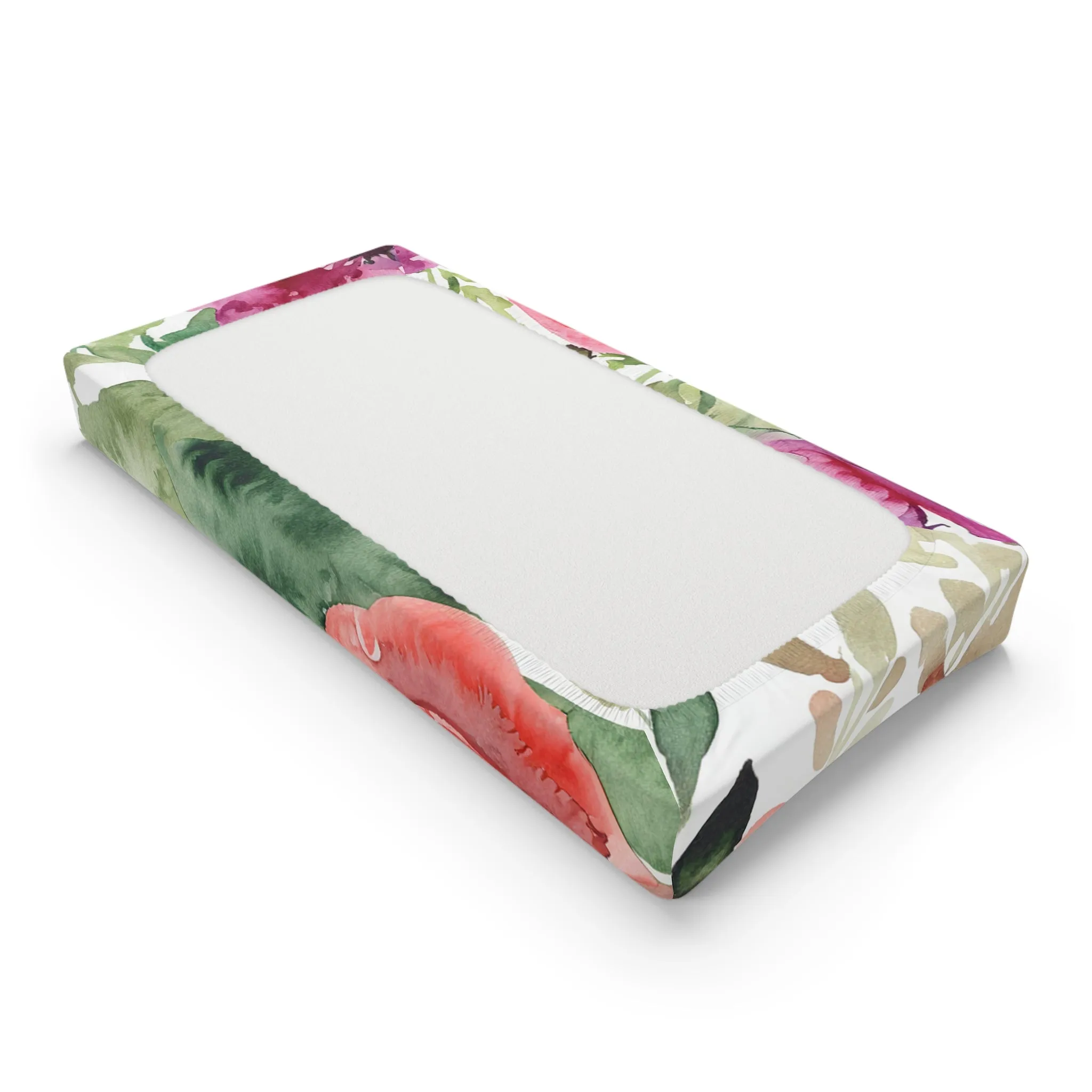 Floral Watercolor Baby Changing Pad Cover