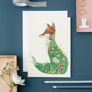 Fox in Meadow Card