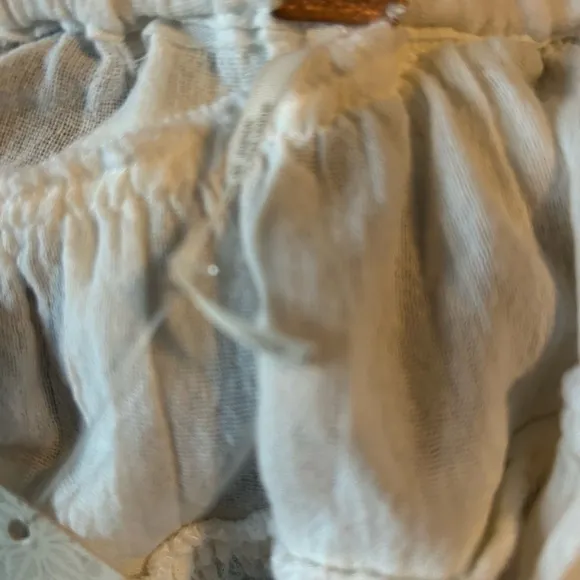Free People White Cha Cha Convertible Top/Skirt Womans Sz L