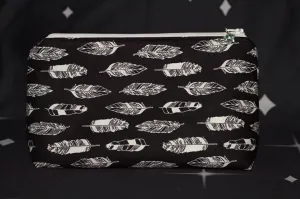 Fun Feather Print Cosmetic Bag