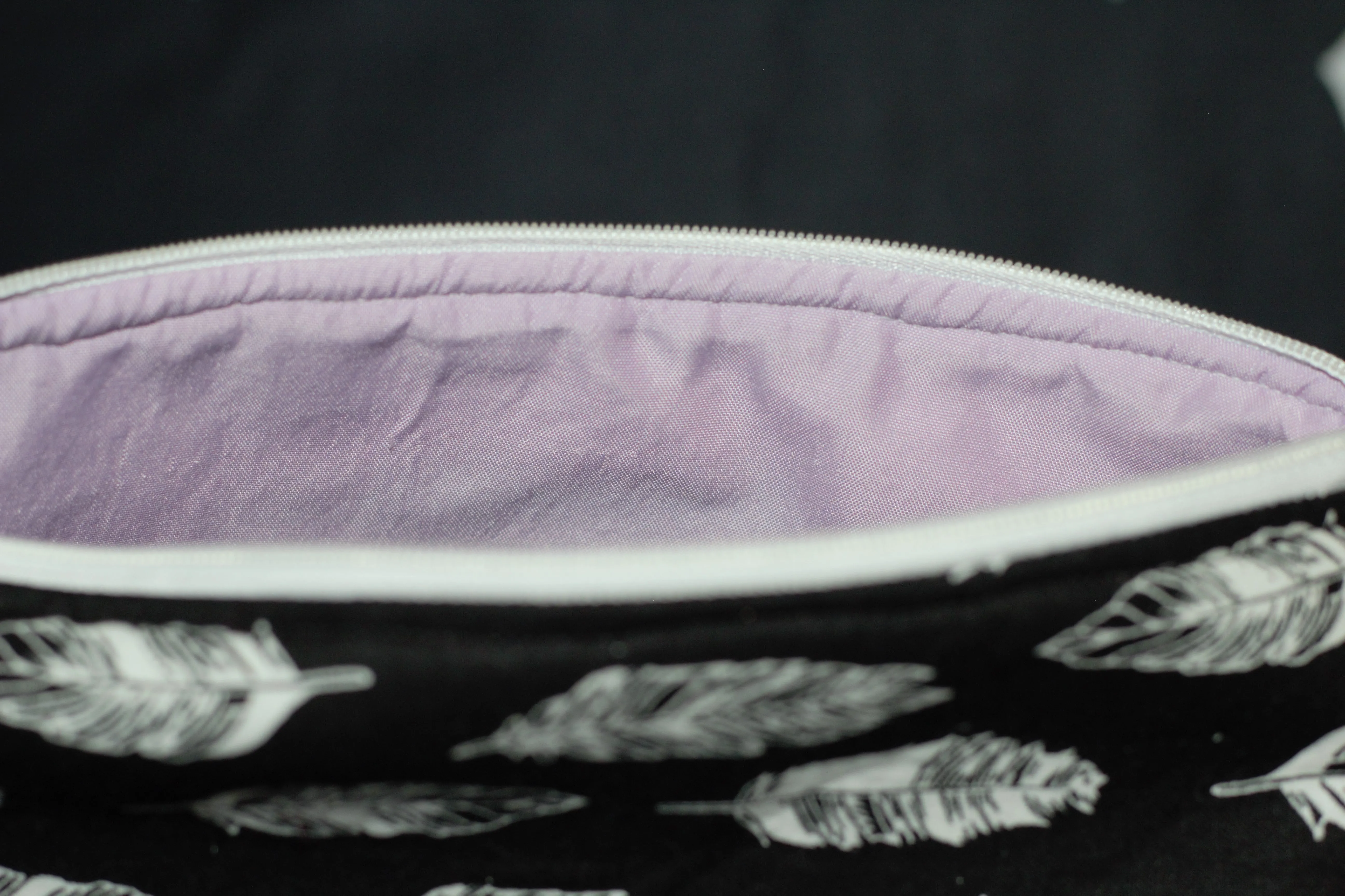 Fun Feather Print Cosmetic Bag