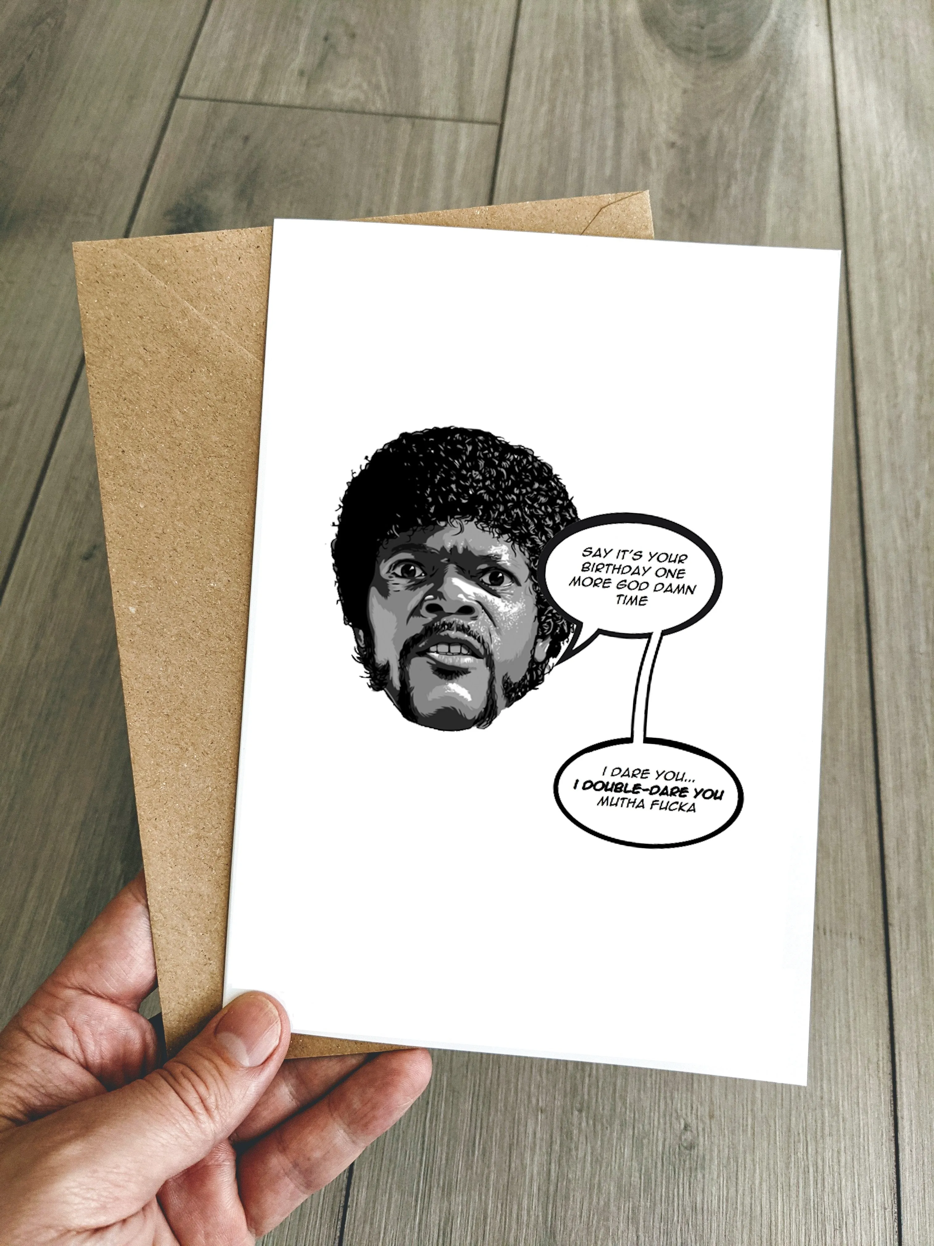 Funny Movie Themed Birthday Card - Pulp Fiction