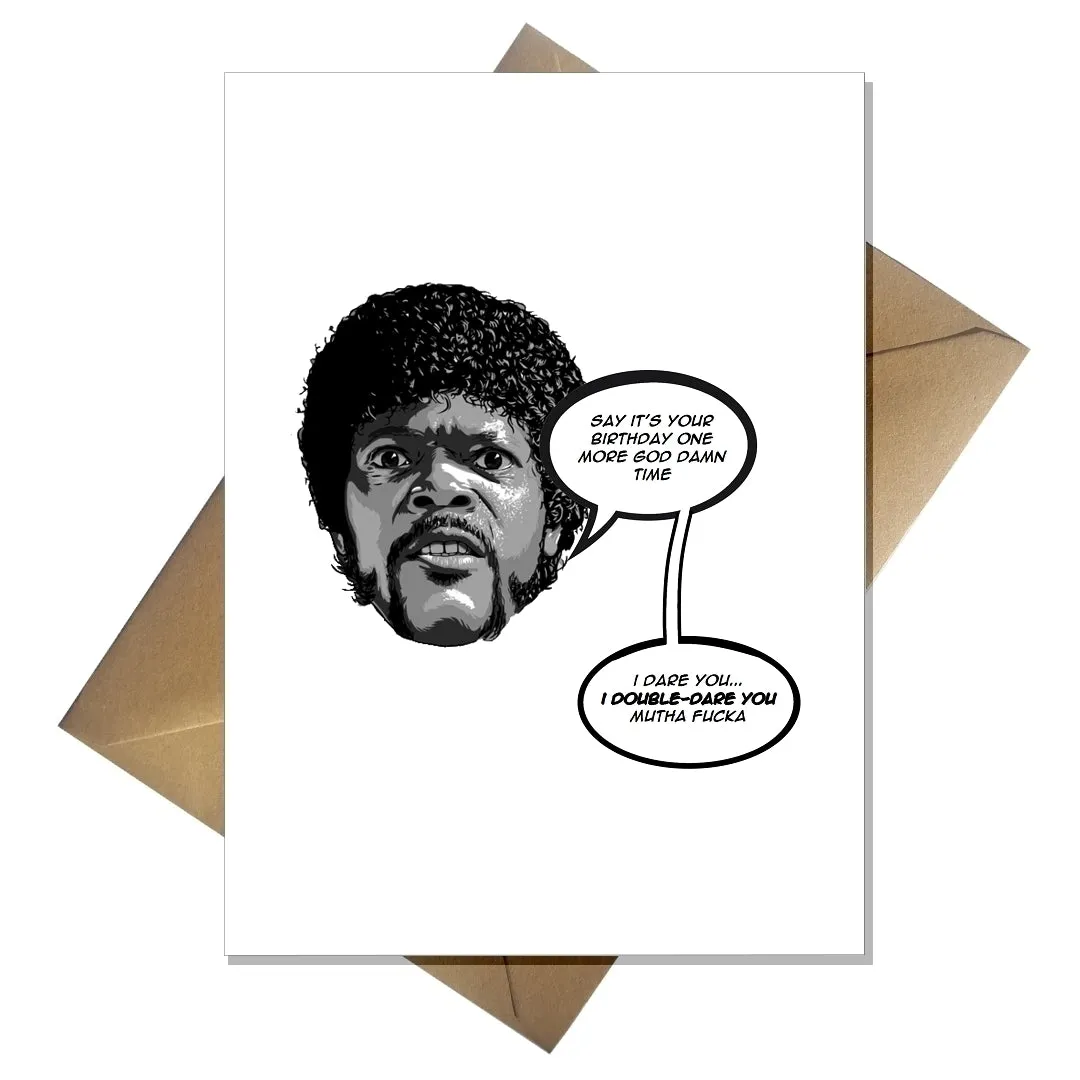 Funny Movie Themed Birthday Card - Pulp Fiction
