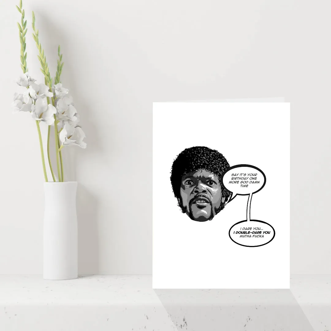 Funny Movie Themed Birthday Card - Pulp Fiction