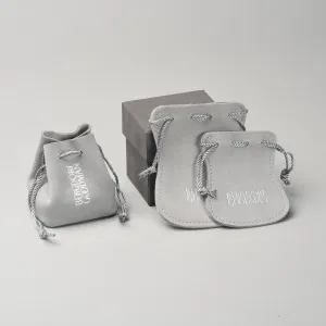 Genuine Leather Suede Drawstring Pouches