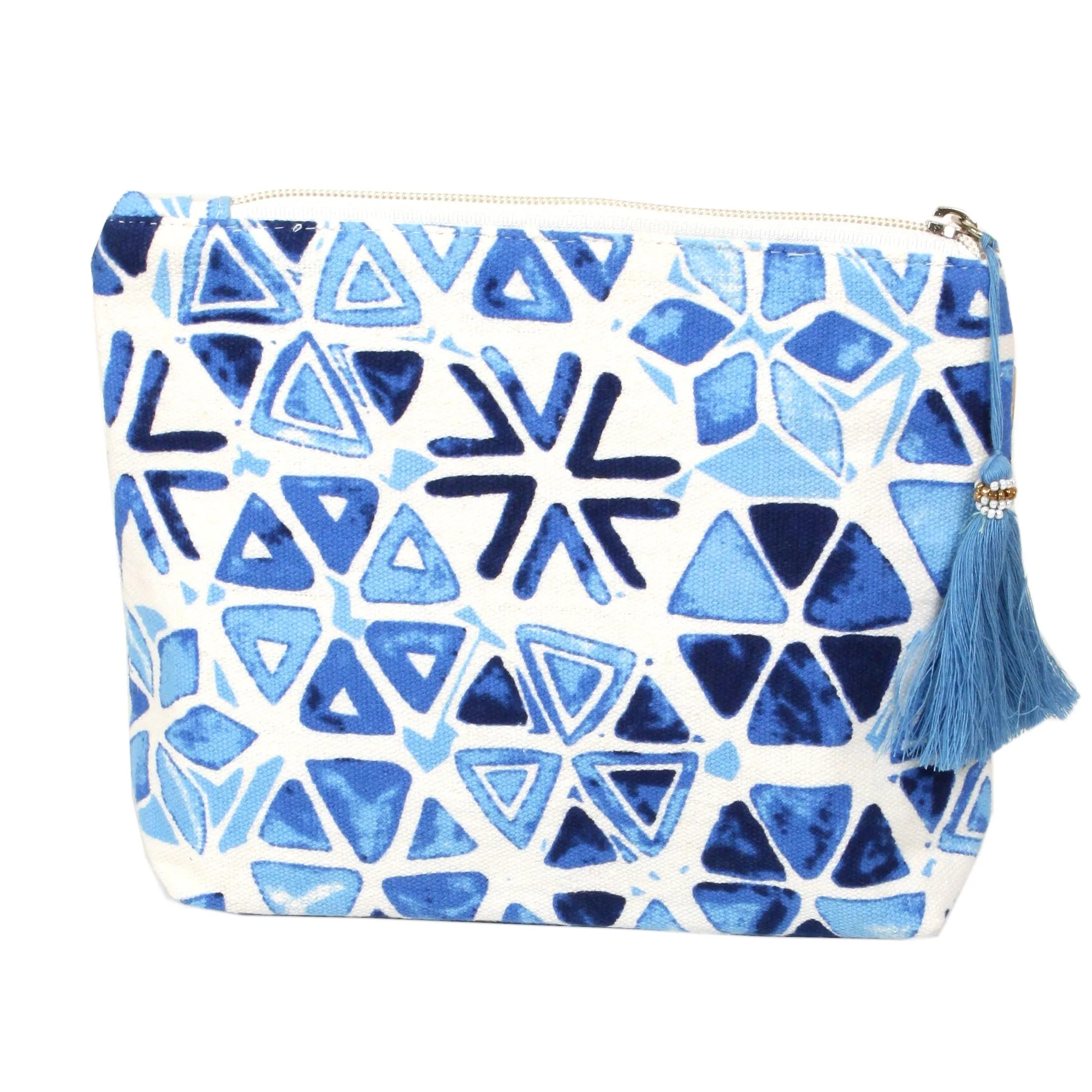 Geometric Cosmetic Case, Navy