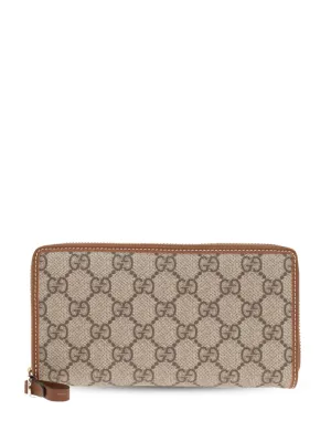Gg emblem zipped wallet