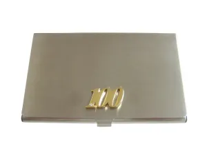Gold Toned 100 Years Business Card Holder