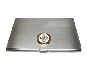 Gold Toned Celtic Design Business Card Holder