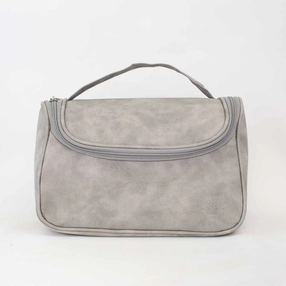 GRAY ELICIA TRAVEL COSMETIC BAG