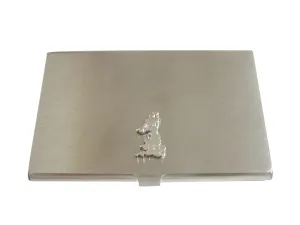 Great Britain Map Shape and Flag Design Business Card Holder