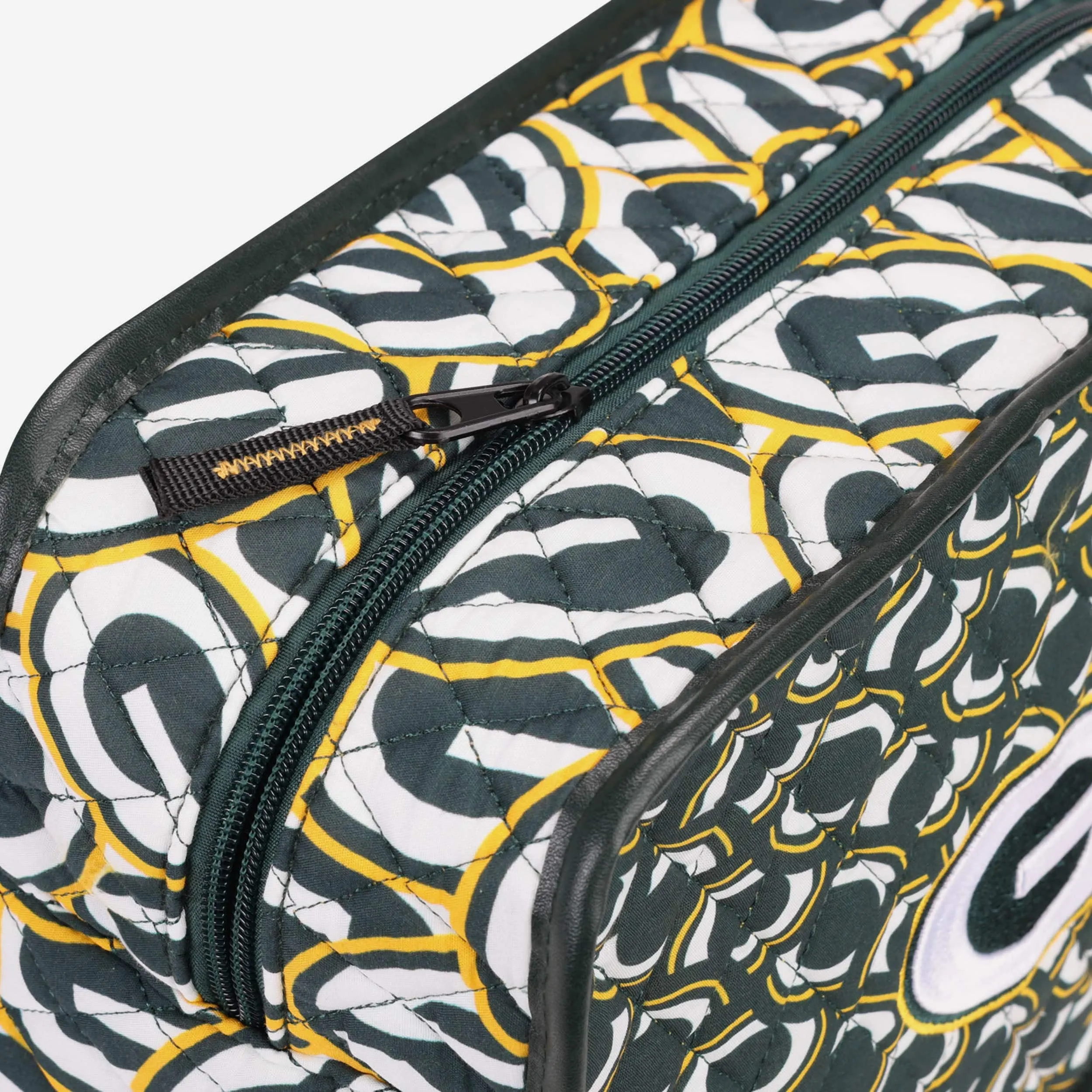 Green Bay Packers Quilted Printed Cosmetic Bag