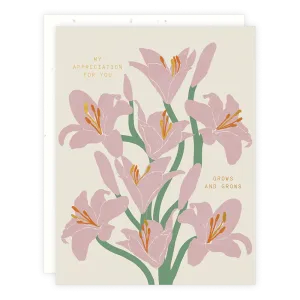 grows and grows card