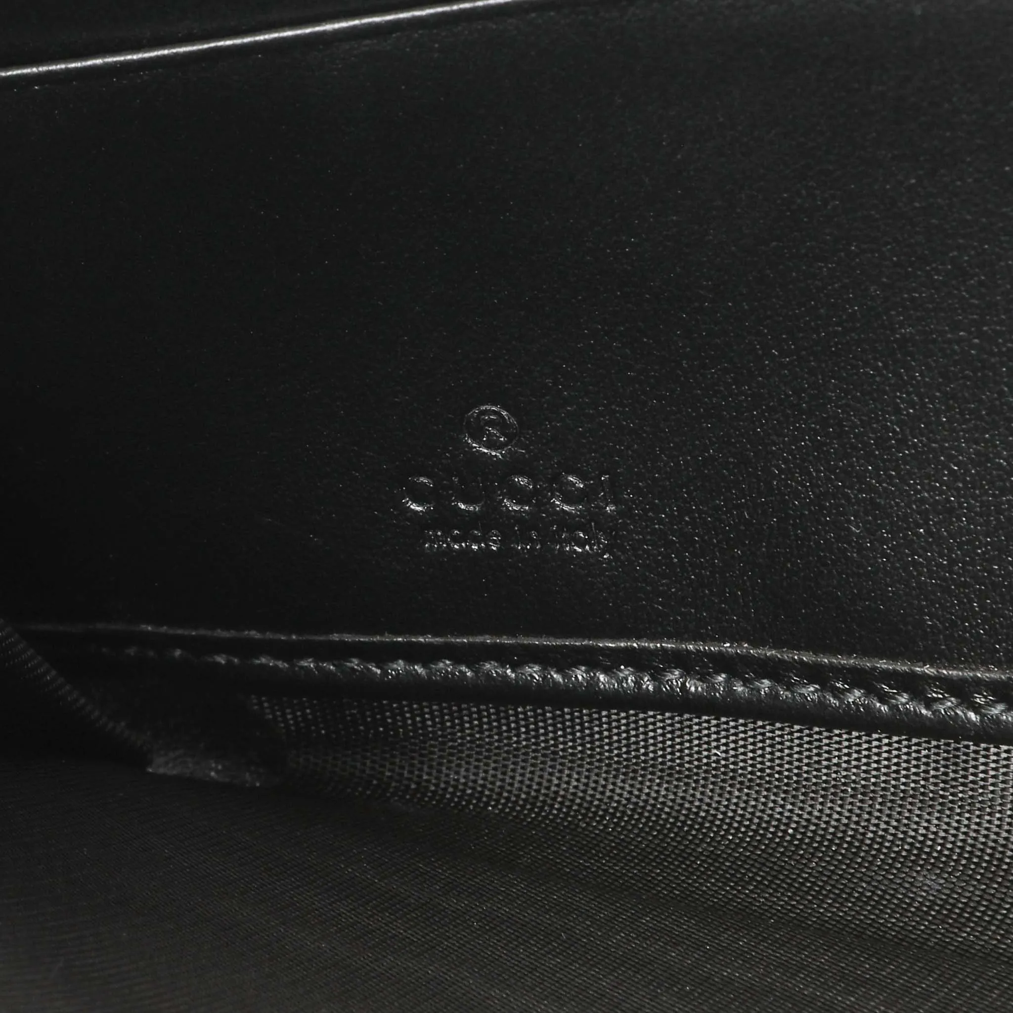 Gucci Black Calfskin Matelasse GG Marmont Zip Around Wallet