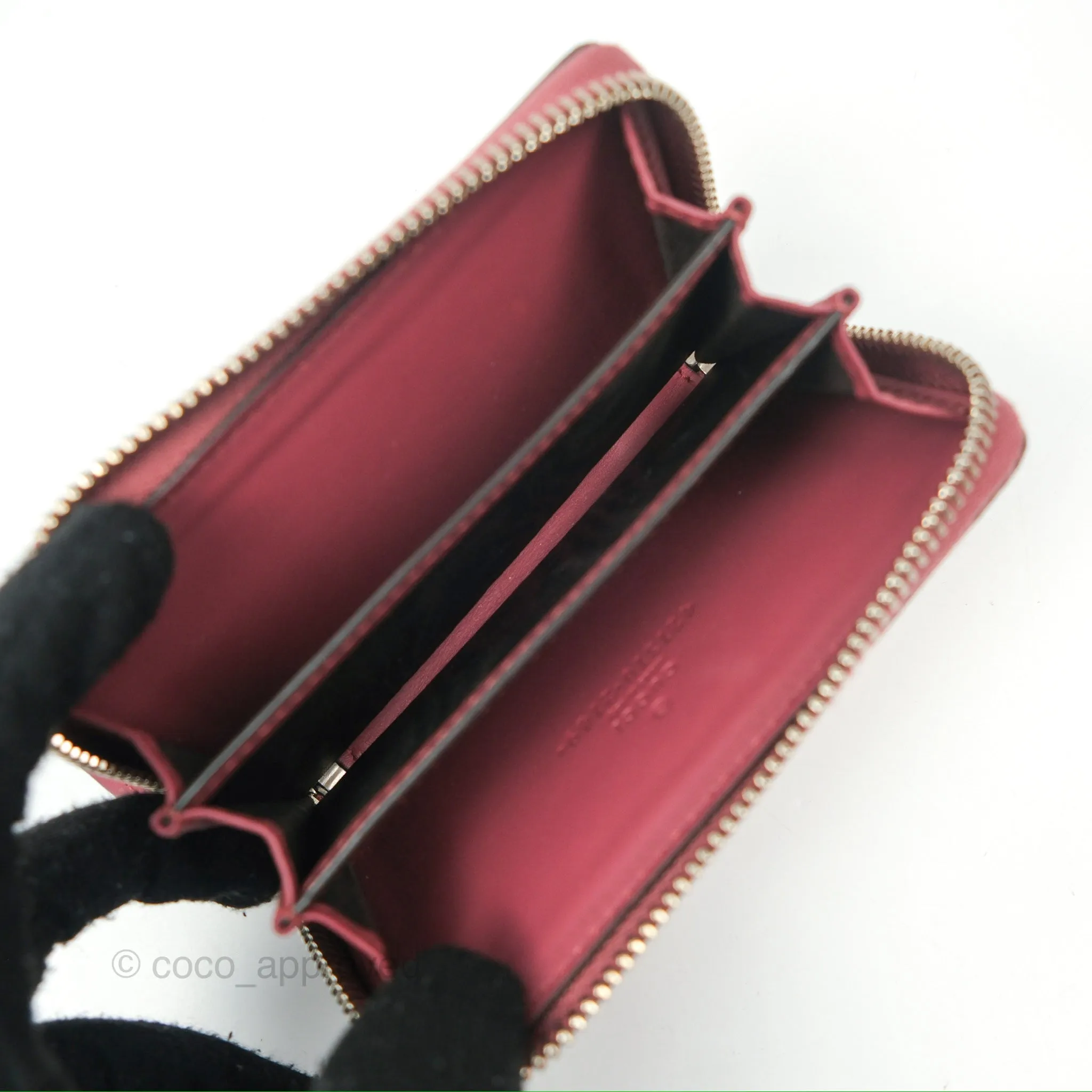 Gucci GG Supreme Blooms Zip Around Card Case Wallet