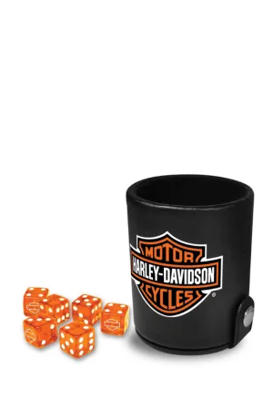 H-D BAR & SHIELD DICE CUP GAME SET