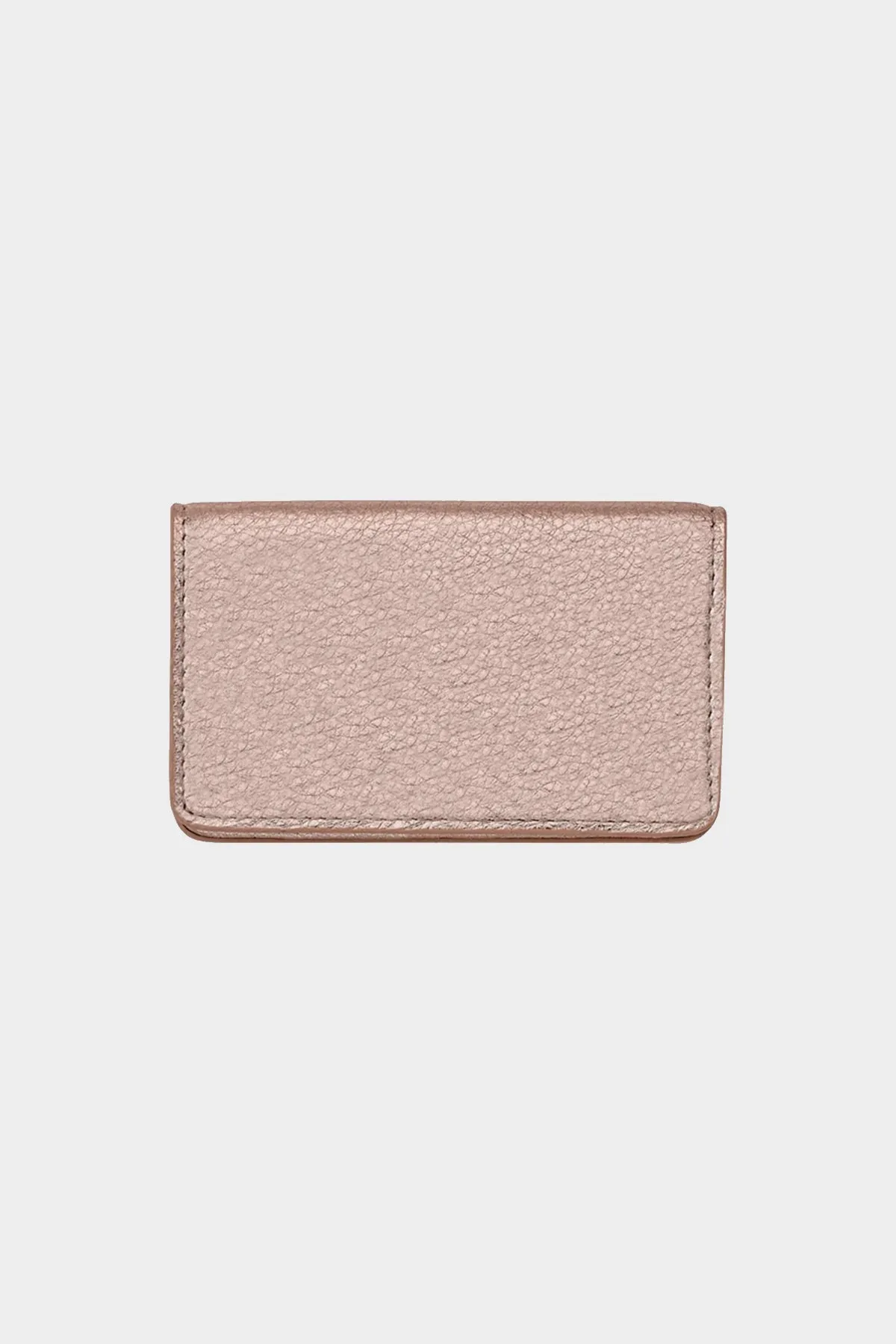 Hard Business Card Case in Rose Gold Metallic