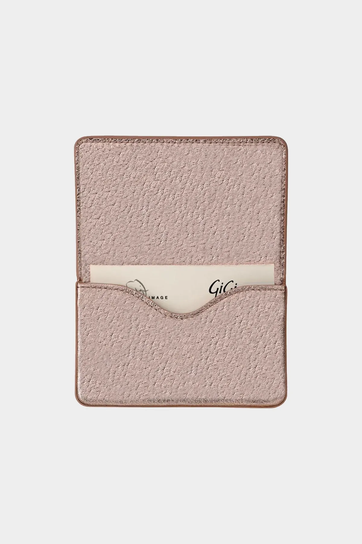 Hard Business Card Case in Rose Gold Metallic