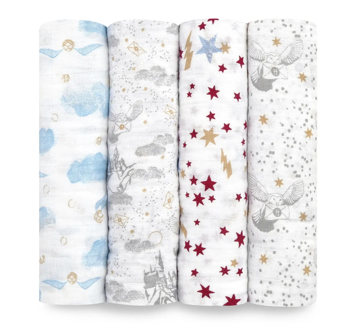 Harry Potter Iconic Muslin Swaddles 4-Pack