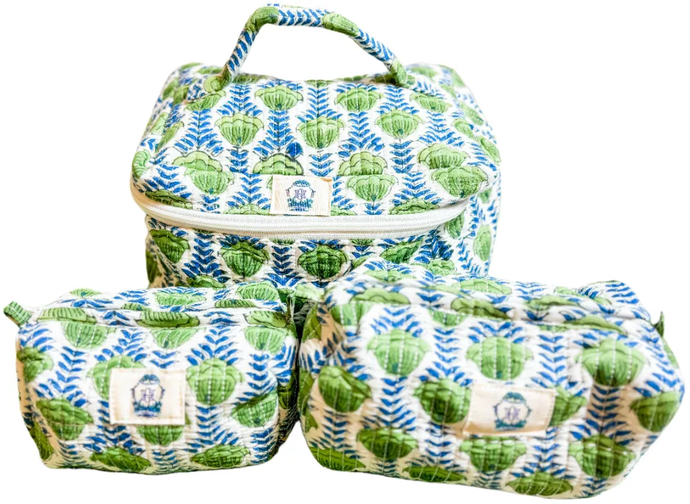 Heart of Grace Quilted Cosmetic Bags Set - 3 pc.
