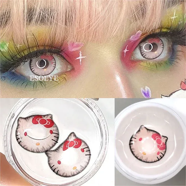 Hello Kitty Pink Cosplay Contact Lenses Yearly