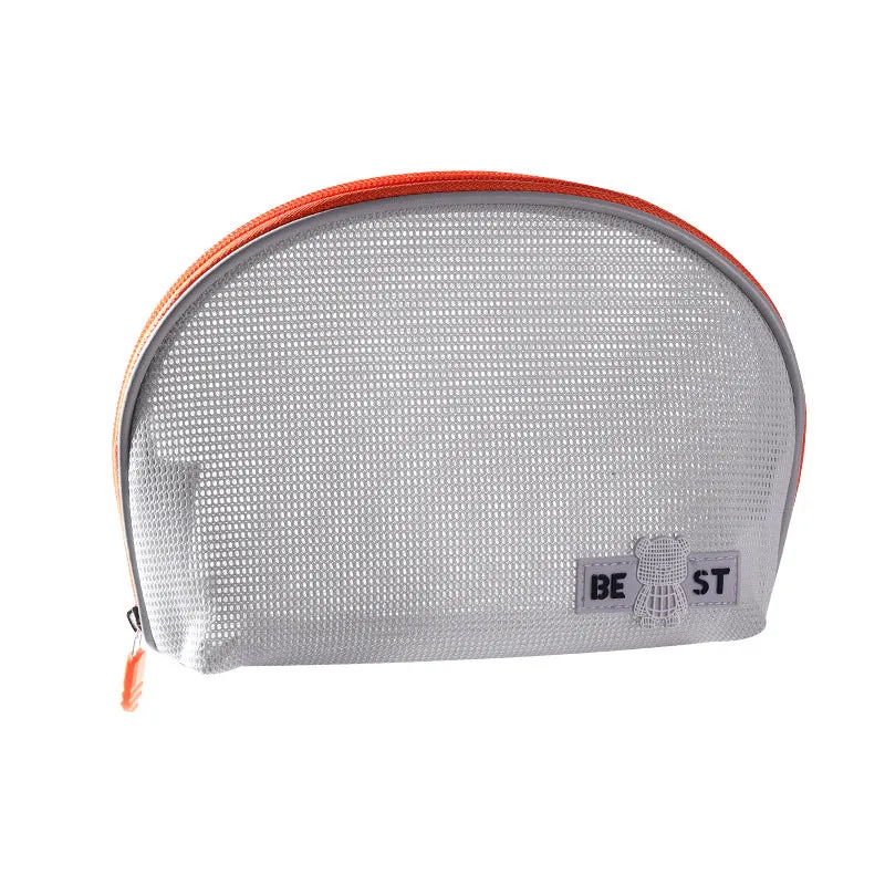 Holiday Semicircle Hand Mesh Storage Mini Large Capacity Cosmetic Bags