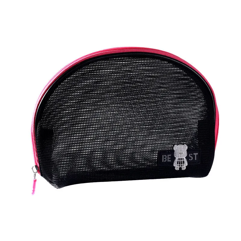 Holiday Semicircle Hand Mesh Storage Mini Large Capacity Cosmetic Bags