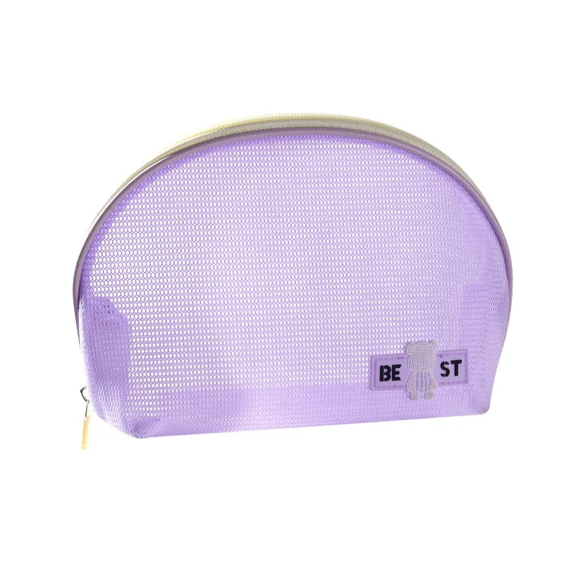 Holiday Semicircle Hand Mesh Storage Mini Large Capacity Cosmetic Bags