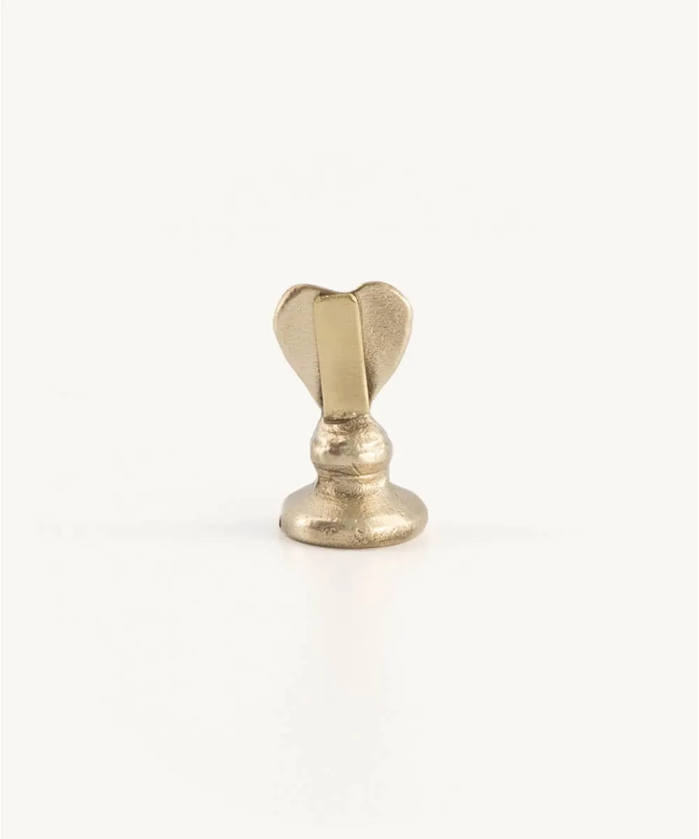 Holly Heart Card Holder Brass