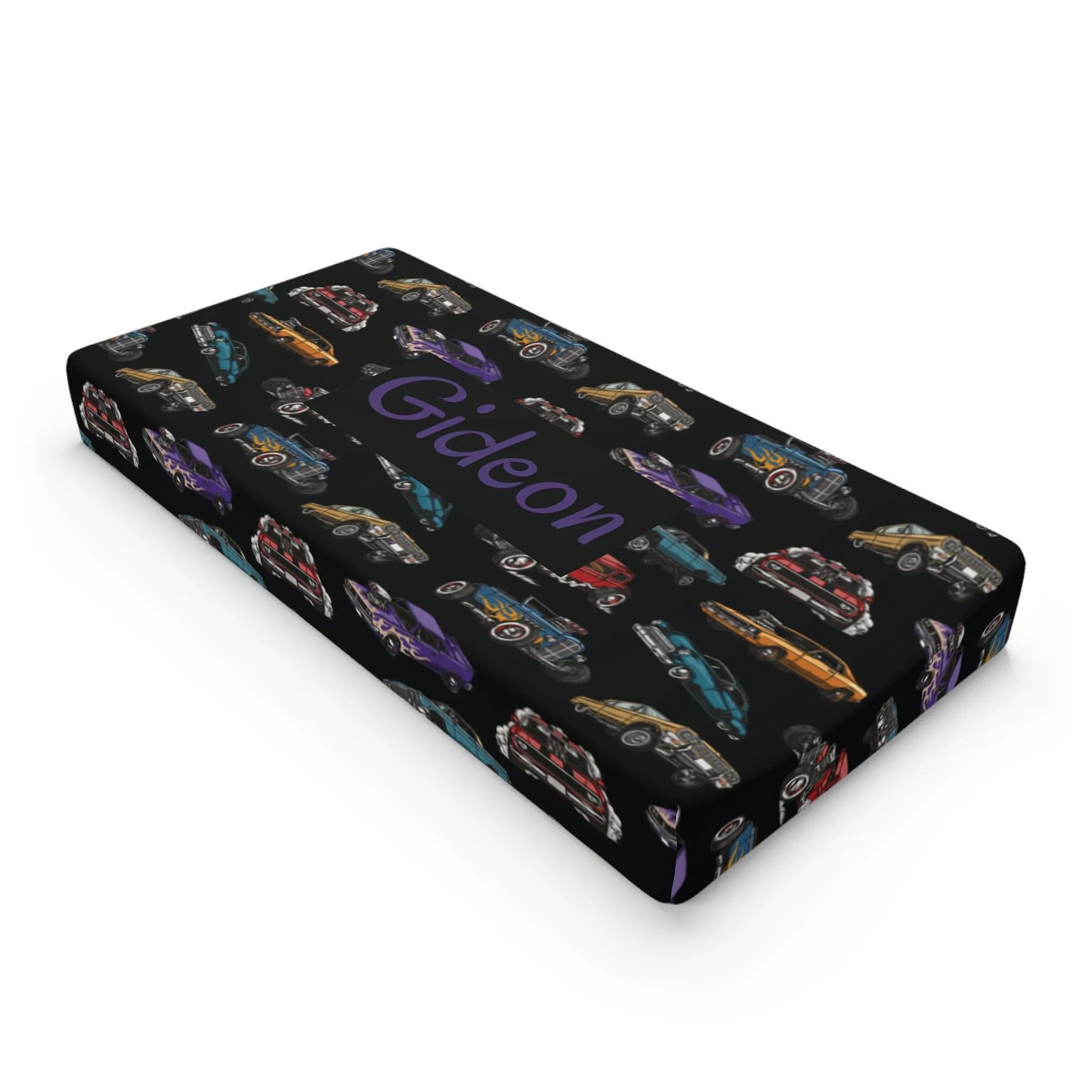 Hotrod Road Changing Pad Cover (INCLUDE CUSTOM NAME & FONT OPTION IN NOTES AT CHECKOUT)