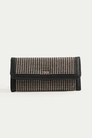 Houndstooth Long Wallet