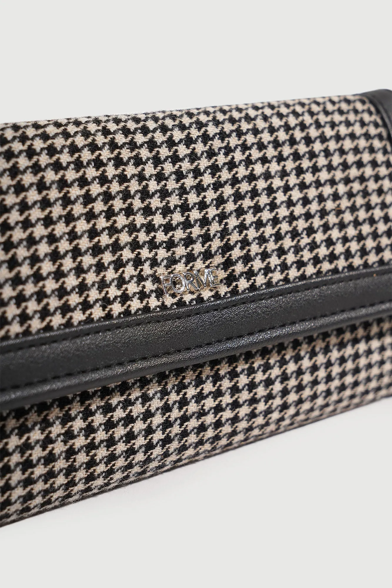 Houndstooth Long Wallet