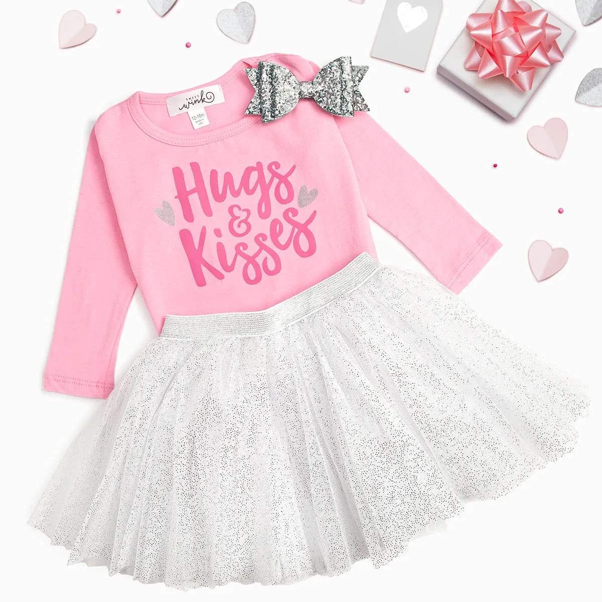 Hugs & Kisses L/S Pink Bodysuit