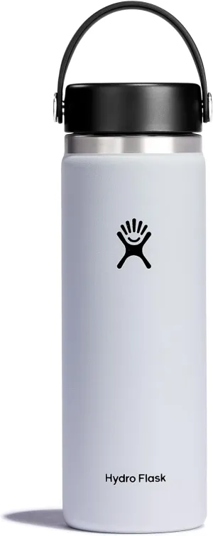 HYDRO FLASK - Water Bottle 591 ml (20 oz) - Wide Mouth - White- used very good, some water dust marks, no original packaging