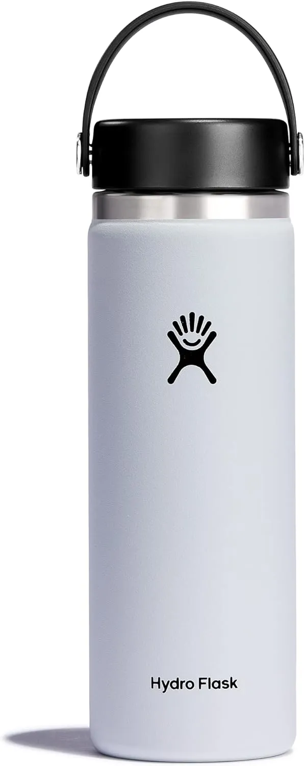 HYDRO FLASK - Water Bottle 591 ml (20 oz) - Wide Mouth - White- used very good, some water dust marks, no original packaging