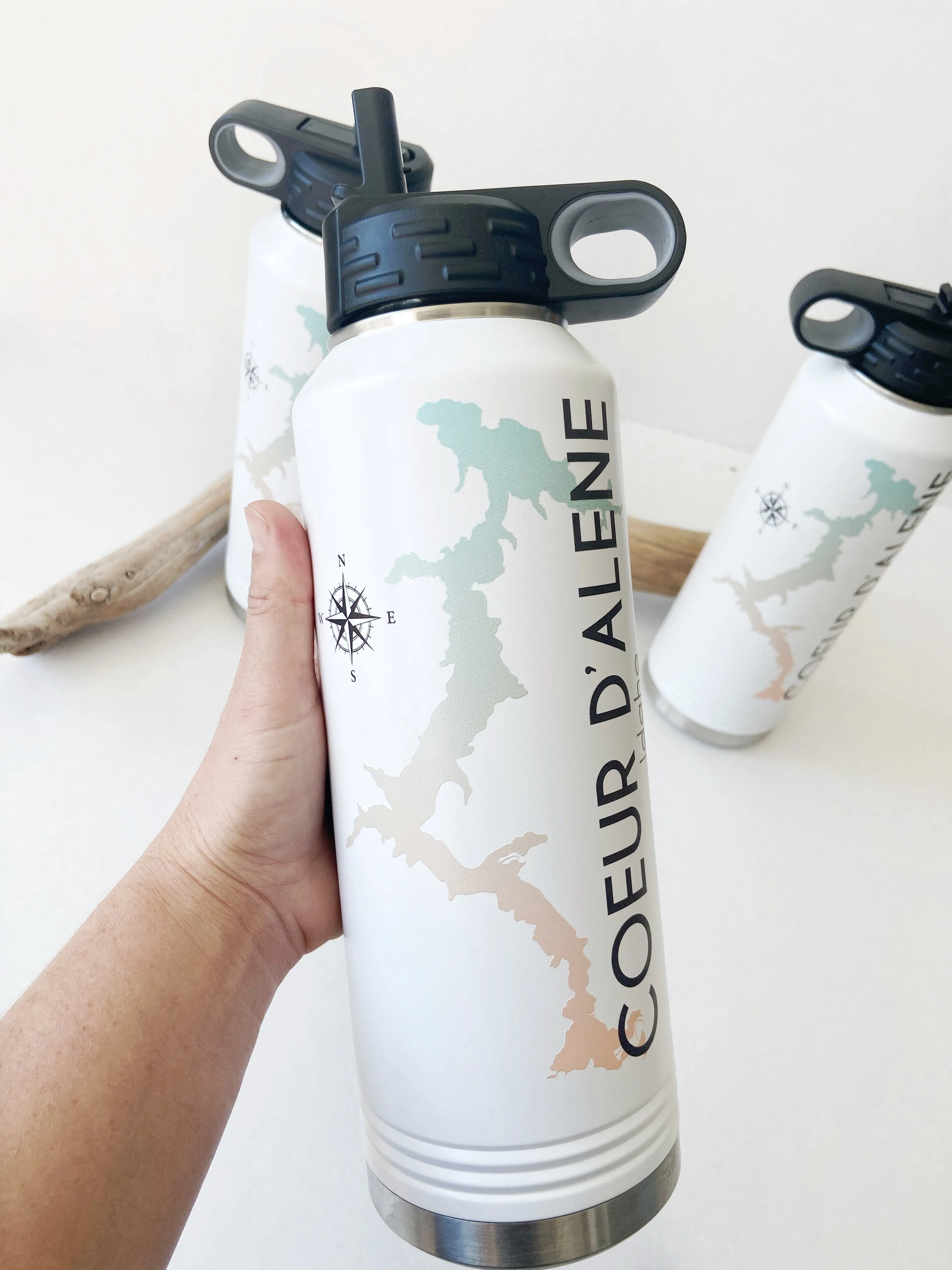 In Stock - Ombré Coeur D’Alene 40oz Double Wall Insulated Idaho Waterbottle