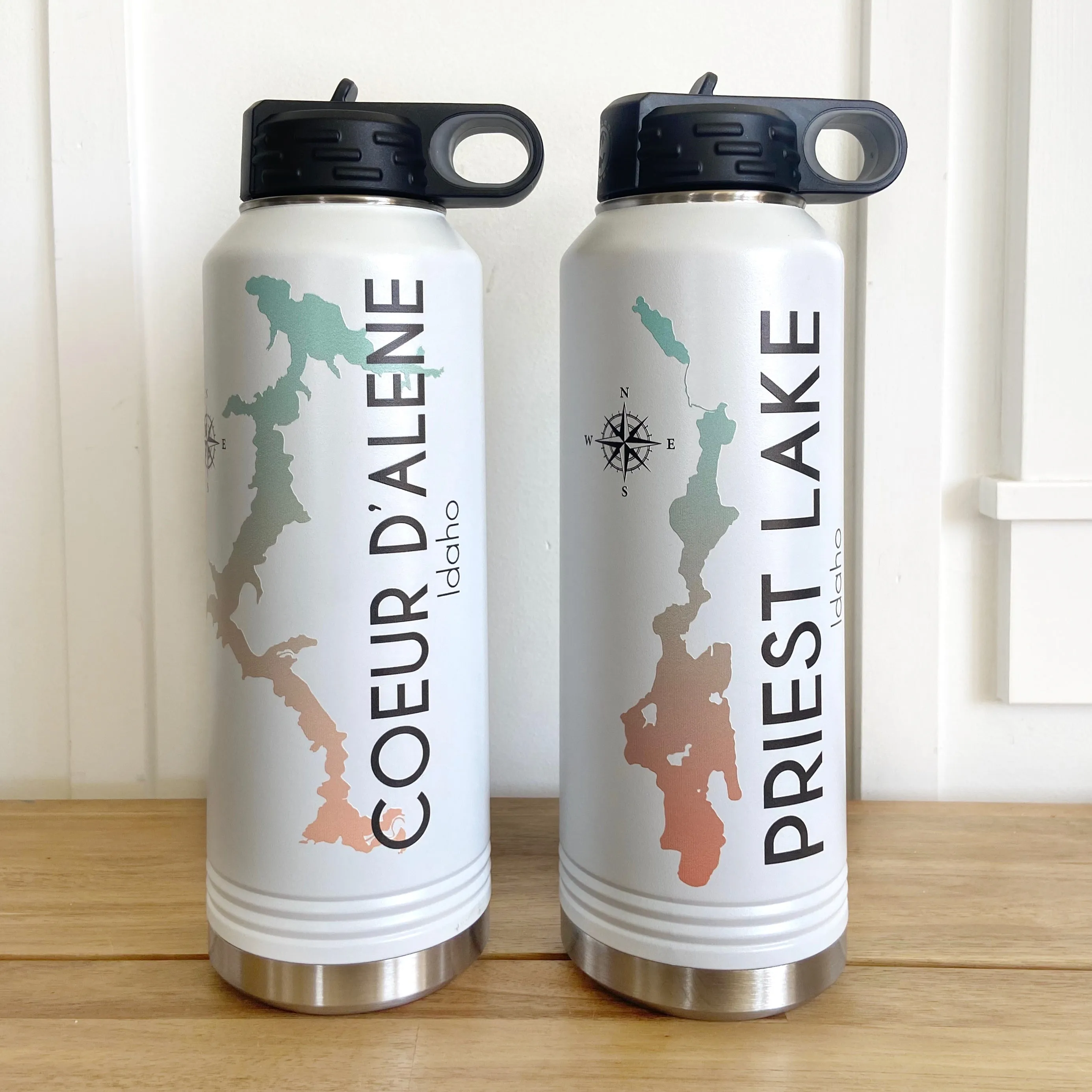 In Stock - Ombré Coeur D’Alene 40oz Double Wall Insulated Idaho Waterbottle