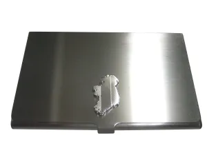 Ireland Map Shape and Flag Design Business Card Holder