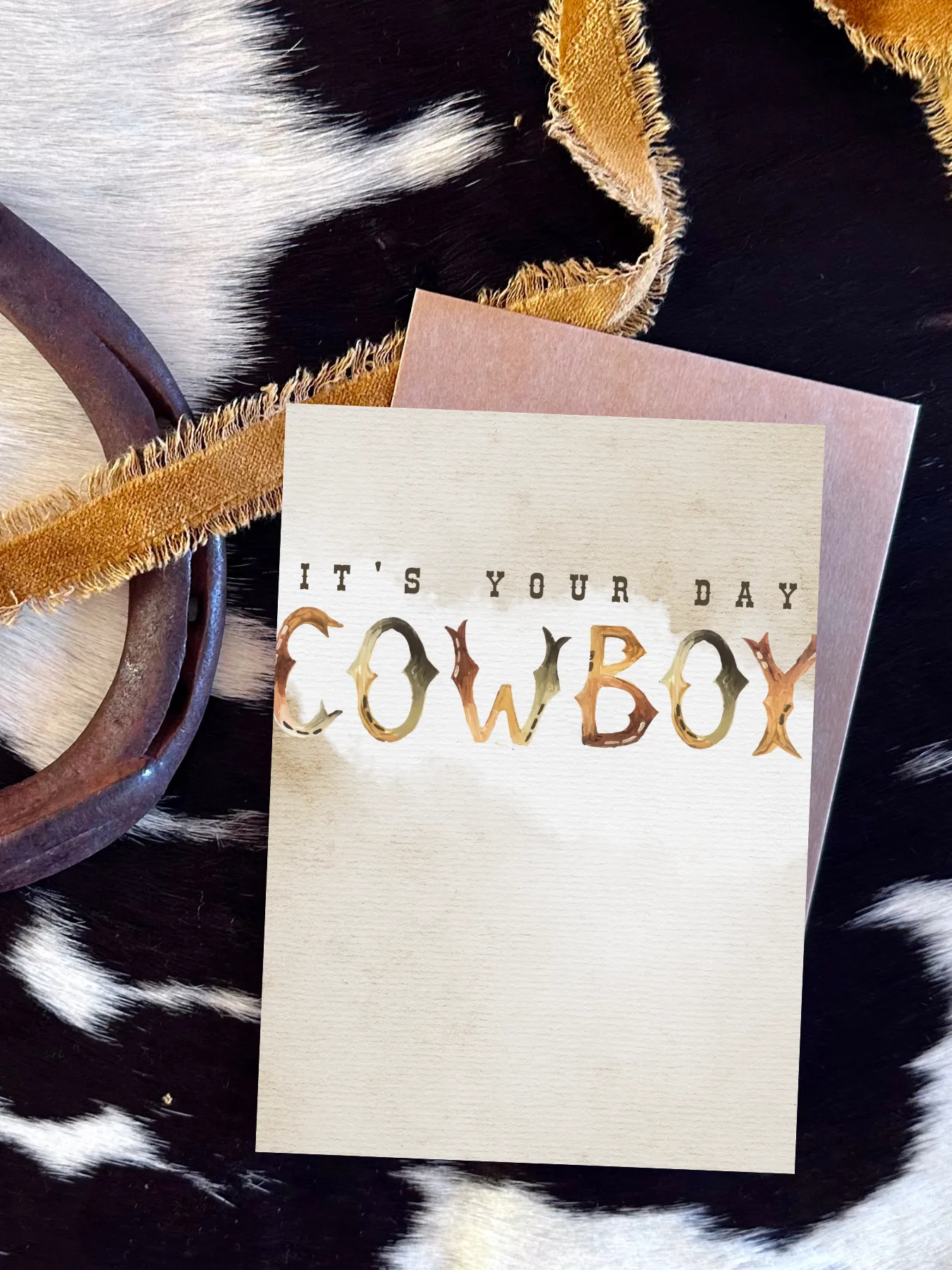 It's Your Day Cowboy Western Card, Cowboy Birthday, For Him Tirzah