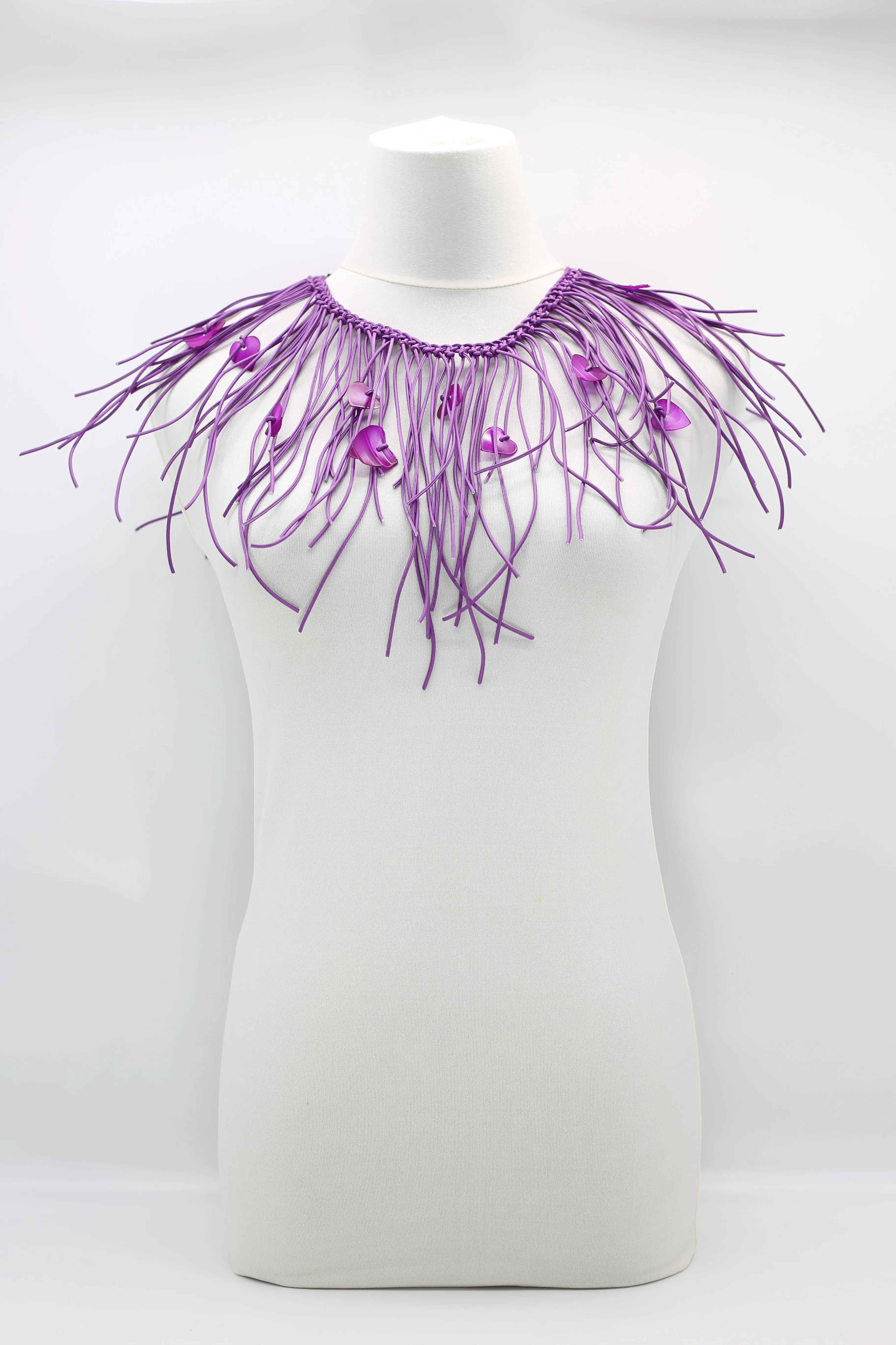 Jimi Hendrix Leatherette & Recycled Plastic Heart Necklace