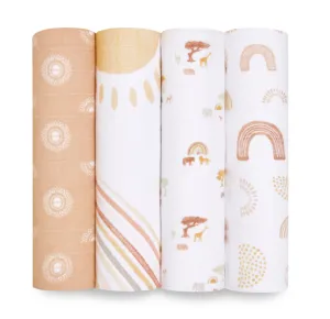 Keep Rising Muslin Swaddles 4-Pack