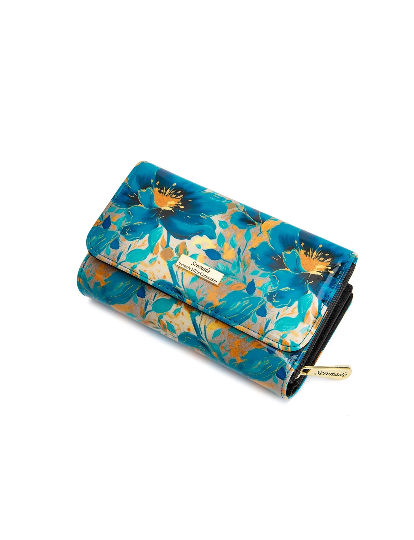 KIRRILY MEDIUM PATENT LEATHER WALLET WITH RFID- WSN9402