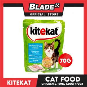 Kitekat Wet Cat Food in Pouch for Adult 70g (Chicken and Tuna)