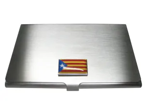 La Senyera Estelada Catalonia Flag Business Card Holder
