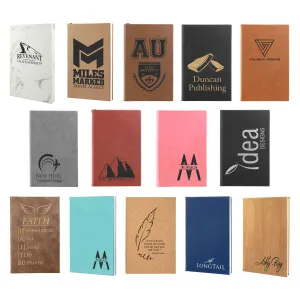 Laserable Leatherette Journal and Cork Journal