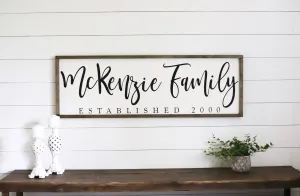 Last Name Sign