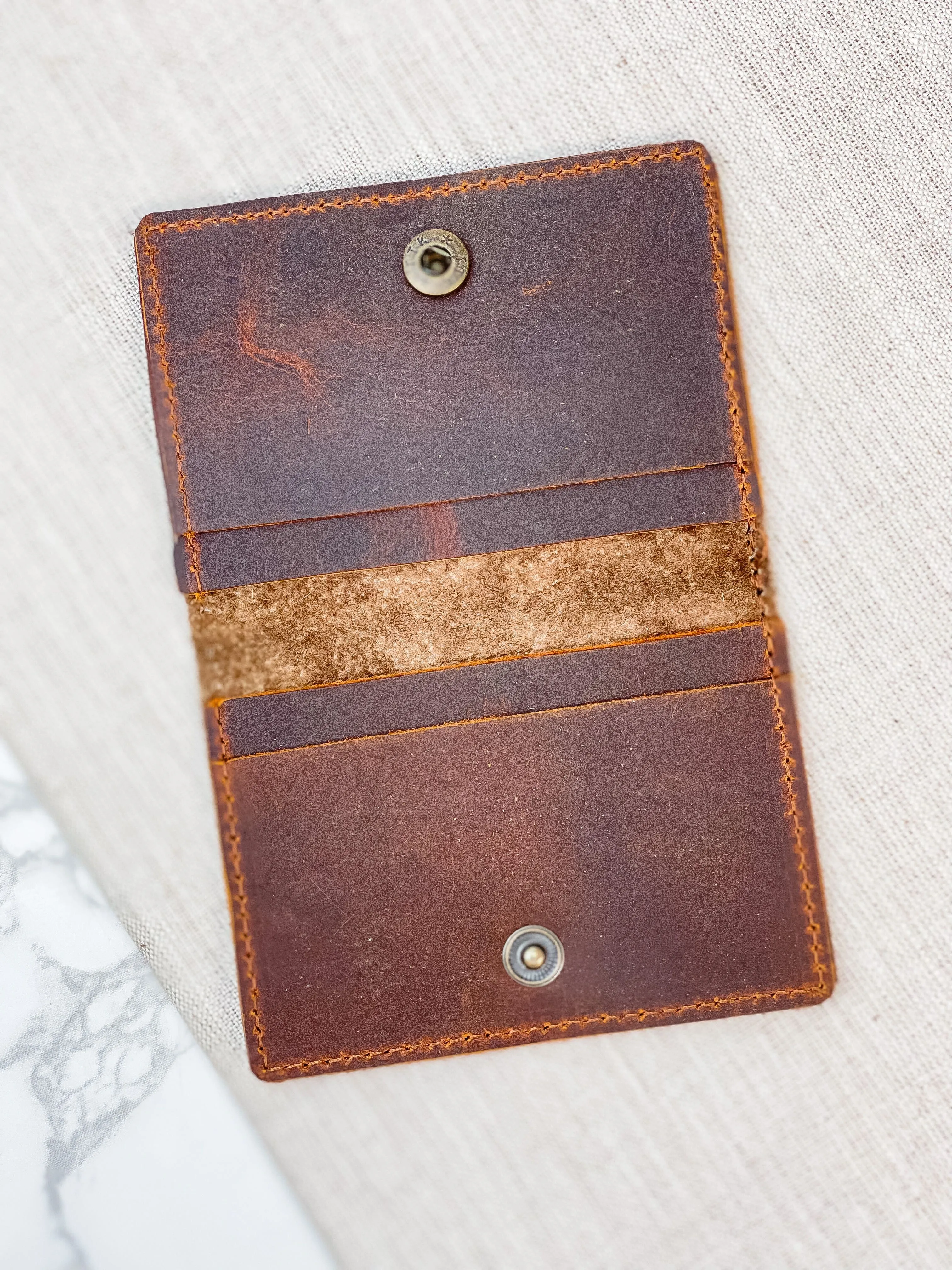 Leather Credit Card Holder - Leopard
