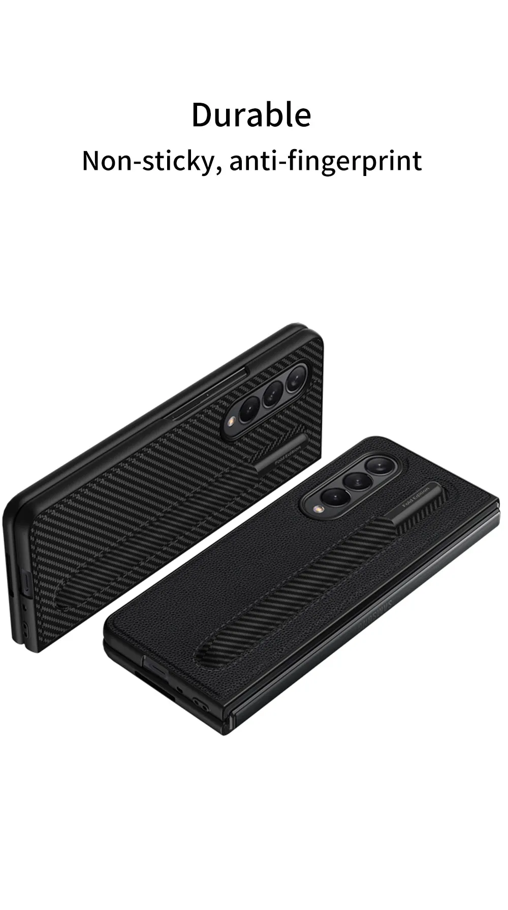 Leather Pen Slot Bag Case For Samsung Galaxy Z Fold 3 5G Ultra-thin Anti-knock Protection Cover For Samsung Z Fold3 5G Case