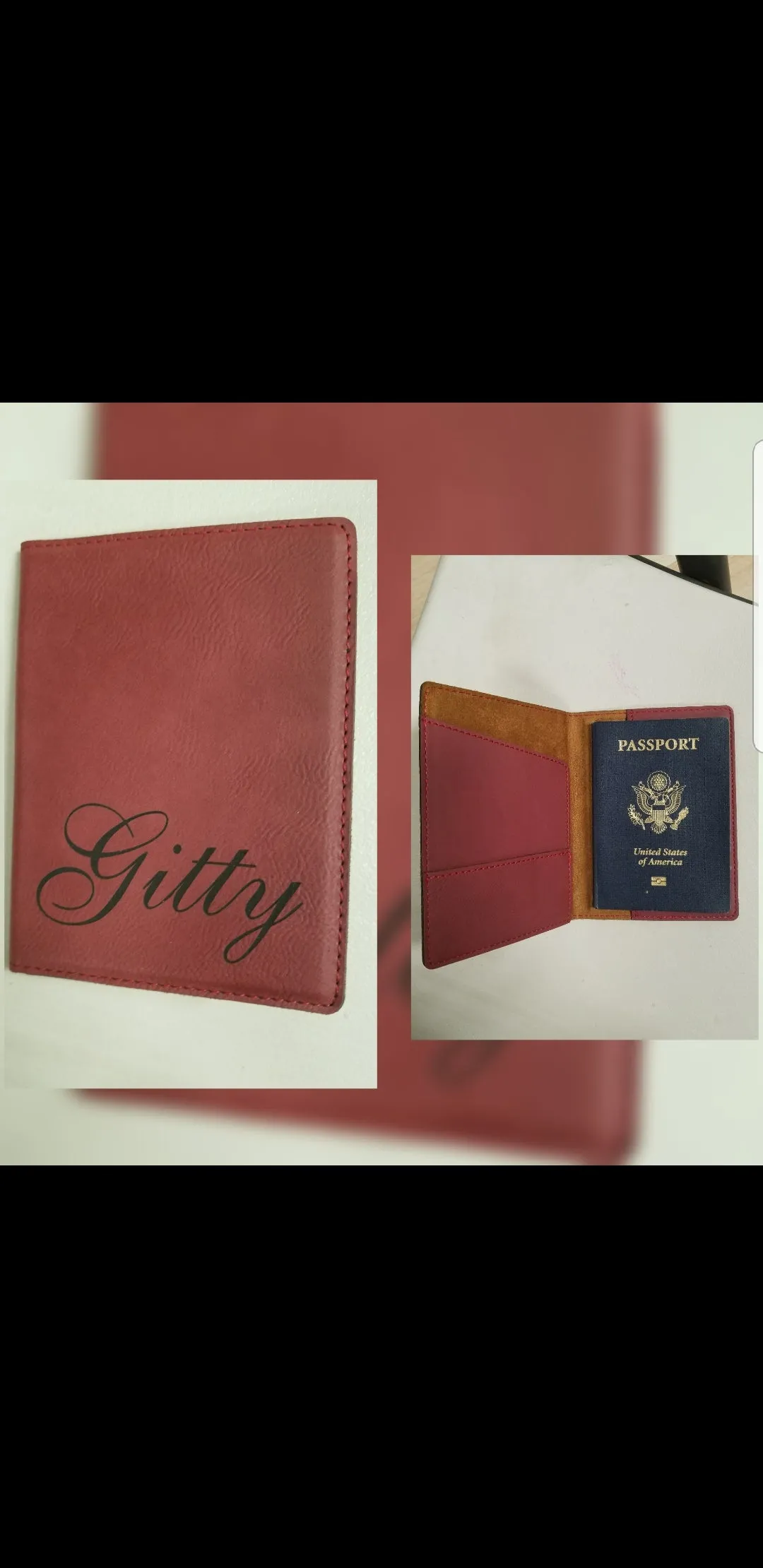 Leatherette Passport Holder
