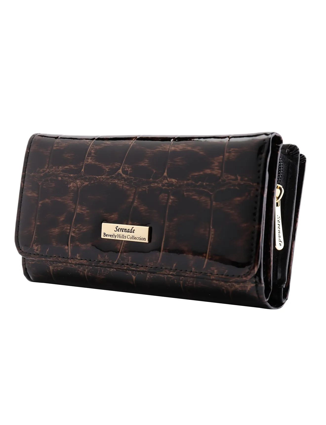 LEOPARD MED LEATHER RFID WALLET- WH702